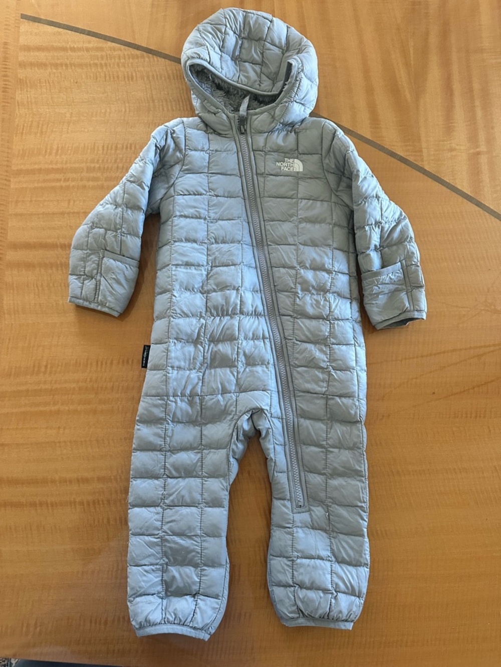 The North Face Baby Faux Fur-Lined One piece - Light Gray